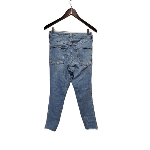 We The Free People High Waist Cropped Skinny Jeans 30 Raw Hem - Picture 2 of 5